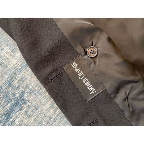 Arthur Chapnik Black Double Breasted Blazer Jacket Womens 8 - Picture 4 of 8